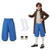 ANDHOM Boys Colonial Costume Set Knicker Pants Shoe Buckles White Socks Accessories for Colonial Style Boys Knicker Pants view 2