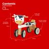 Bigjigs Toys Ride On Cow - My First Toddler Balance Bike, Wooden Baby Trike, Children's Animal Vehicles, Develops Gross Motor Skills, Gifts for Toddlers, Age 18 Months Old + view 2