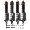 120MM Metal Front Rear Shocks Shock Absorber RC Upgraded Parts for TRAXXAS 1/10 Slash Remo Hobby HuanQi 727 Short Truck RC Car, Black-Red view 1