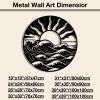 Sunrise Metal Wall Art, Sunburst Wall Decor, Boho Metal Wall Art, Large Metal Wall Art Home Decor,Housewarming Gift,Metal Minimalist Abstract Wall Art Line Drawing Decor Hanging for Bathroom Living Room (30"x30"/76x76cm, Style-2) view 3