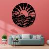 Sunrise Metal Wall Art, Sunburst Wall Decor, Boho Metal Wall Art, Large Metal Wall Art Home Decor,Housewarming Gift,Metal Minimalist Abstract Wall Art Line Drawing Decor Hanging for Bathroom Living Room (30"x30"/76x76cm, Style-2) view 4