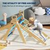 BlueWood 2025 8-in-1 Pikler Triangle Climbing Set Toddler Toys Indoor Baby Jungle Gym Climber Playground for Kids - Sky Blue view 3