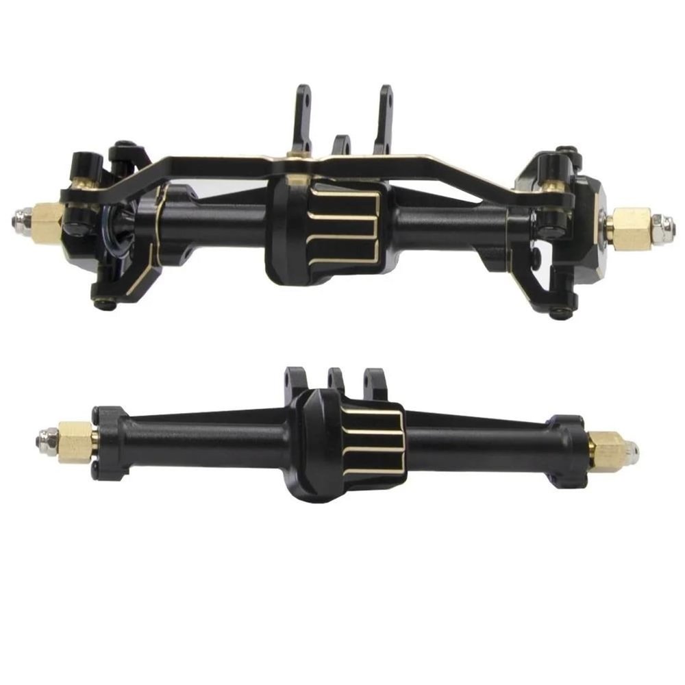 cvking RC Vehicle Axles Compatible with TRX4M 1/18 RC Car Front Rear Axle Set Upgrade Parts Complete Aluminum Alloy Front and Rear Axle with Gear(Color:1)