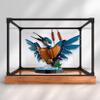 Acrylic Display Case for Lego10331 Kingfisher Building BlocksBox Compatible LegoModelGiftStorage Display (Model not Included) (Wood Grain Base) view 2
