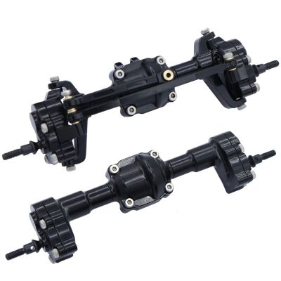 cvking RC Vehicle Axles Compatible with FMS FCX24 Complete Metal Front and Rear Portal Axle with Gear 1/24 RC Car Upgrades Parts Accessories RC Car Axles Set