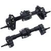 cvking RC Vehicle Axles Compatible with FMS FCX24 Complete Metal Front and Rear Portal Axle with Gear 1/24 RC Car Upgrades Parts Accessories RC Car Axles Set view 1