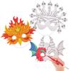 Baker Ross FN079 Mythical Creatures Colour-in Masks - Pack of 10, Fancy Dress Costume Arts and Crafts view 1