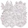 Baker Ross FN079 Mythical Creatures Colour-in Masks - Pack of 10, Fancy Dress Costume Arts and Crafts view 2