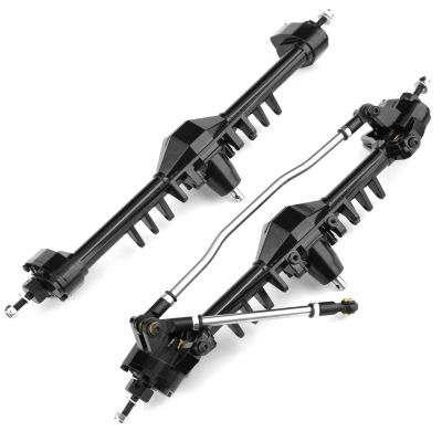 cvking RC Vehicle Axles Compatible with Axial for Capra UTB10 1.9 for Currie F9 Metal CNC Portal Axle Front and Rear 1/10 RC Crawler Car Upgrade Parts(Color:1)