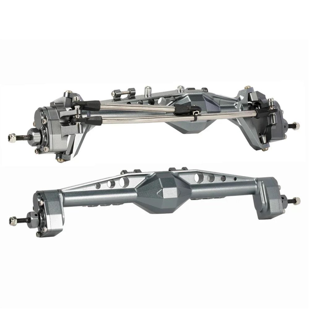 cvking RC Vehicle Axles Compatible with Capra for Wraith 1/10 RC Crawler Aluminum Front Rear Offset Portal Axle with Constant Velocity Driveshift Link Mount(Color:2)