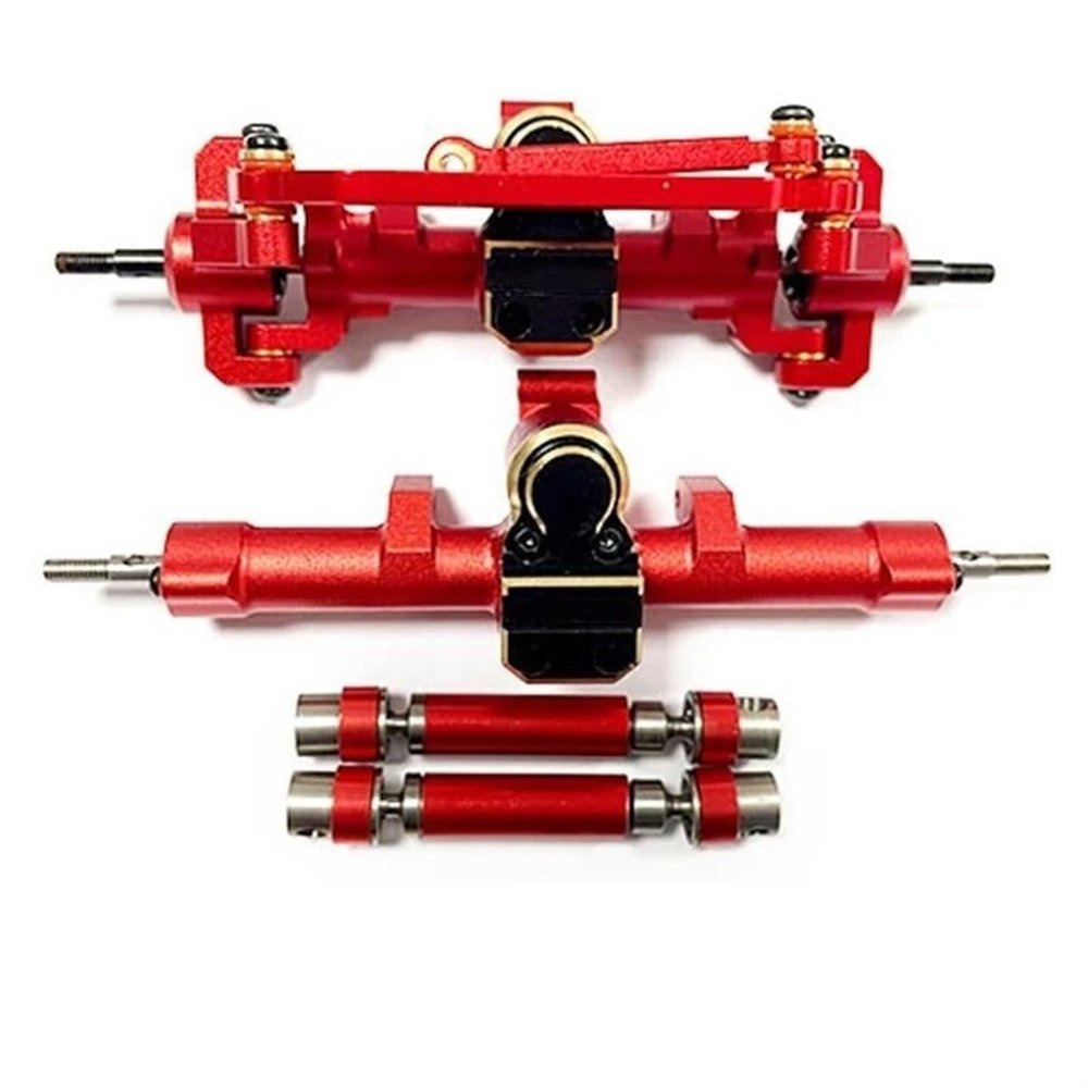 cvking RC Vehicle Axles Compatible with ECX for Barrage 1/24 RC Car Front Rear Axle Aluminum Alloy Protector Rc Front Rear Axle Upgrade Parts Accessories(Color:2)