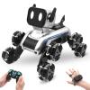 AMMAKER 8WD Gesture Sensing Stunt RC Cars, Toys Gifts for Kids 6-12 Year Old Boys Girls, 2.4Ghz Remote Control Cars, Cool Lighting with Music, Gray view 1