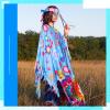 Hicarer 6 Pcs Hippie Costume Accessories Set Includes Headband Poncho Necklace Earrings Sunglasses for Women(Fresh Flower) view 4