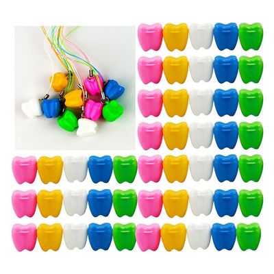Baby Teeth Storage Box,Baby Teeth Container Memorial Gifts,Plastic Baby Tooth Keepsake Box Set, Multicolor Teeth Storage Case Holders Portable Container for Boys Girls,50pcs