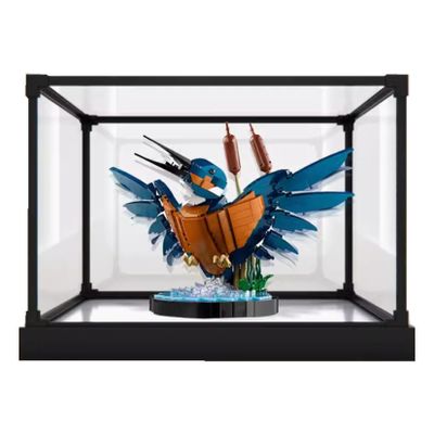 HAIWENFEIQI Acrylic Display Case for Lego10331 Kingfisher Building BlocksBox Compatible LegoModelGiftStorage Display (Model not Included) (Boutique White Base)