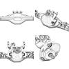cvking RC Vehicle Axles Compatible with Axial for SCX10 II 90046 86100 CNC Machined Integrated Front and Rear Portal Axle for 1/10 RC Crawler Car Upgrade Parts(Color:4) view 4
