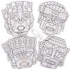 Baker Ross FN021 Aztec Coloring Masks - 8 Pack Educational Arts and Crafts Kits Learning Supplies view 2