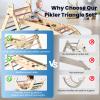 BlueWood Pikler Triangle Set, 7-in-1 Foldable Wooden Toddler Climbing Toys Indoor Playground Jungle Gym Montessori Philosophy Climber for 2-6 Years Old, Baby, Kids (Mauve Pink) view 2