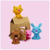 Sago Mini Plush Gift Pack, 4 Stuffed Animals with Transforming Cardboard Playhouse, Pretend Play Kids Toys for Boys & Girls Ages 3 and up view 2