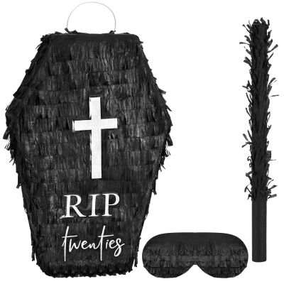 30th Birthday Piatas with Stick Blindfold Death to My 20s Piatas 16" x 12" Rip Thirties Funeral Tombstone for 30th Birthday Party Decorations Photo Prop Anniversary