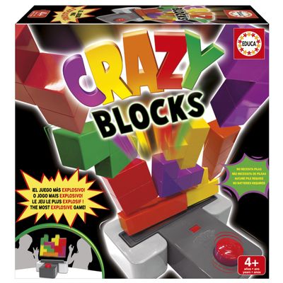Educa - Crazy Blocks | The Most Explosive Block Game. Be The Fastest Blocks Or They Will Jump in The Air Two Levels of Difficulty. from 4 Years Old (20089)