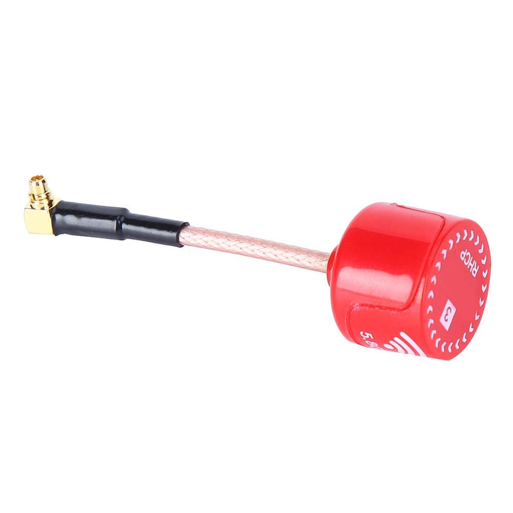 Akozon 5.8Ghz 3dBi LHCP High Gain Antenna for FPV Racing Drone RC Parts - Gain Accessory - Suitable for All 5.8G Drone Transmitter Receivers - Red (MMCX