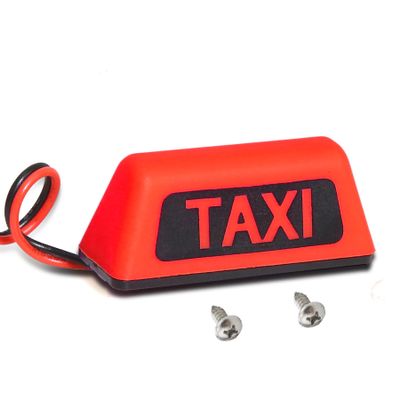 Chanjorlin Simulation RC Taxi Lights Multi-Function Night Flash LED Lamp Roof Light Decoration for 1/10 1/8 Crawler On Road Rally Truck Cars HSP Traxxas Tamiya RC4WD D90 Axial SCX10 Arrma (Red)