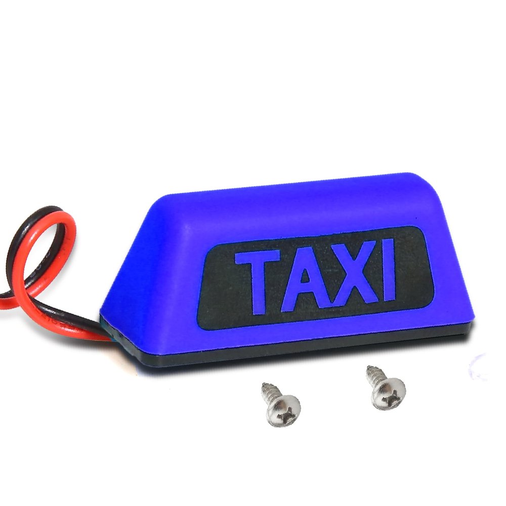 Chanjorlin Simulation RC Taxi Lights Multi-Function Night Flash LED Lamp Roof Light Decoration for 1/10 1/8 Crawler On Road Rally Truck Cars HSP Traxxas Tamiya RC4WD D90 Axial SCX10 Arrma (Blue)