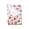 Watercolor Strawberries Baby Blanket for Girls Cute Strawberry Pink Flannel Soft Swaddle Blanket Boho Summer Fruits Receiving Blanket Bed Blanket Newborn Nursery Toddler Daycare Crib Playmat 60x80 view 1