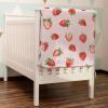 Watercolor Strawberries Baby Blanket for Girls Cute Strawberry Pink Flannel Soft Swaddle Blanket Boho Summer Fruits Receiving Blanket Bed Blanket Newborn Nursery Toddler Daycare Crib Playmat 60x80 view 3