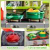 Letapapa Kids Play Kitchen Set, Kitchen Toys with Realistic Sound & Light, Cooking Stove, Sink, Play Food and Kitchen Accessories, Kitchen Playset Gifts for Toddlers Girls Boys view 4