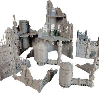Industrial Ruins Set 2: Mars Factory Wargaming Terrain Series