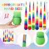 Leyndo 12 Pcs 26 Inch Throw and Catch Balls with Rainbow Tail, Soft Sports Play Comet Balls Playground Toys Bulk for Kids Adults Games and Activities Fun Throwing School (Vivid) view 2