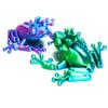 2pcs 3D Printed Model Frog,Flexible Frog Prince Statue,Joint Mobility,Home Office Decor,Interesting Toys for Autism/ADHD,Festival Gifts,Fidget Toys, Executive Desk Animals Toy view 3