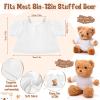 Litherr S Sublimation Stuffed Bear Clothes Shirt Fit 8-12 Inch Plush Animal Tiny Blank Stuffed Animal Tshirt Easy Matching Doll Accessory Make Your Unique Stuffed Doll Outfit view 2