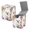BREIDMKFM Card Deck Box for Trading Cards,MTG Commander Deck Box Fits 100+ Single Sleeved Cards,Leather Magnetic Card Storage Box for YuGiOh TCG CCG Cards,Floral Hummingbird view 1