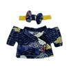 niannyyhouse 10cm 20cm Plush Doll Clothes Belt Kimono Yukata Sets Doll Dress Up (Black-10cm) view 1