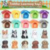 Aigybobo Learning Toys for Toddlers 1 2 3 Year Old, 20 Pcs Pet Dog Toys for Kids, Animal Counting Matching Sorting Fine Motor Educational Playset, Puppy Gifts for Baby Boys Girls Age 12-18 Months view 3