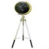 ANTIQUE AURA World Black globe with white tripod stand. view 4