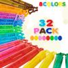 Baegzgx 32 PCS Mini Bubble Wands in 8 Colors, Children's Party, Birthday Party, New Year, Christmas, Valentine's Day, Carnival, Ideal Goodie Bag Filling, School Classroom Male and Female Awards view 3