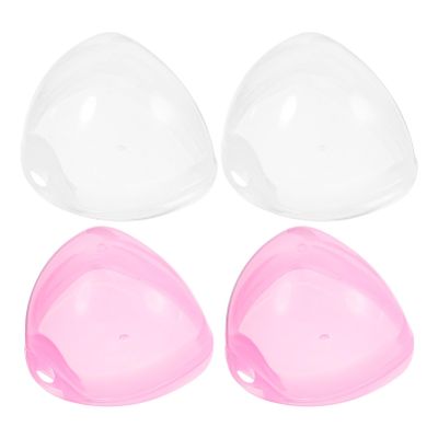 JOINPAYA 4pcs Pacifier Holder Case Portable and Organizer for Travel and Easy to Clean for Storing Pacifiers Transparent