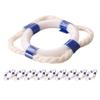 JOINPAYA 10pcs Miniature Life Ring Buoy Models: 0.94in Plastic Mini Swimming Rings Tiny Life Decorations for Dollhouse Micro Landscape Beach Blue White view 1