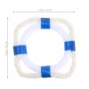 JOINPAYA 10pcs Miniature Life Ring Buoy Models: 0.94in Plastic Mini Swimming Rings Tiny Life Decorations for Dollhouse Micro Landscape Beach Blue White view 3