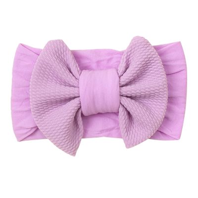 AIMAOMI Baby Headbands Elastic Cute Bows Head Wrap Stretchy Knot Headbands with Hair Bows Hairbands Hair Bows Headbands (Purple, One Size)