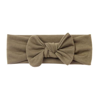 AIMAOMI Fashionable Baby Girl Hairbands Handmade Headbands With Big Bows Soft Nylon Baby Hairband Lightweight Headband (Army Green, One Size)