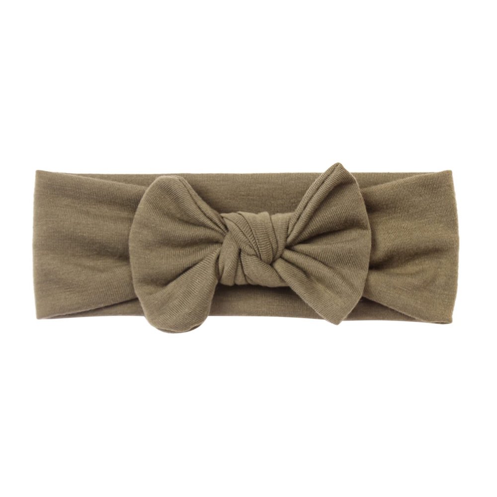 AIMAOMI Fashionable Baby Girl Hairbands Handmade Headbands With Big Bows Soft Nylon Baby Hairband Lightweight Headband (Army Green, One Size)