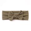 AIMAOMI Fashionable Baby Girl Hairbands Handmade Headbands With Big Bows Soft Nylon Baby Hairband Lightweight Headband (Army Green, One Size) view 2