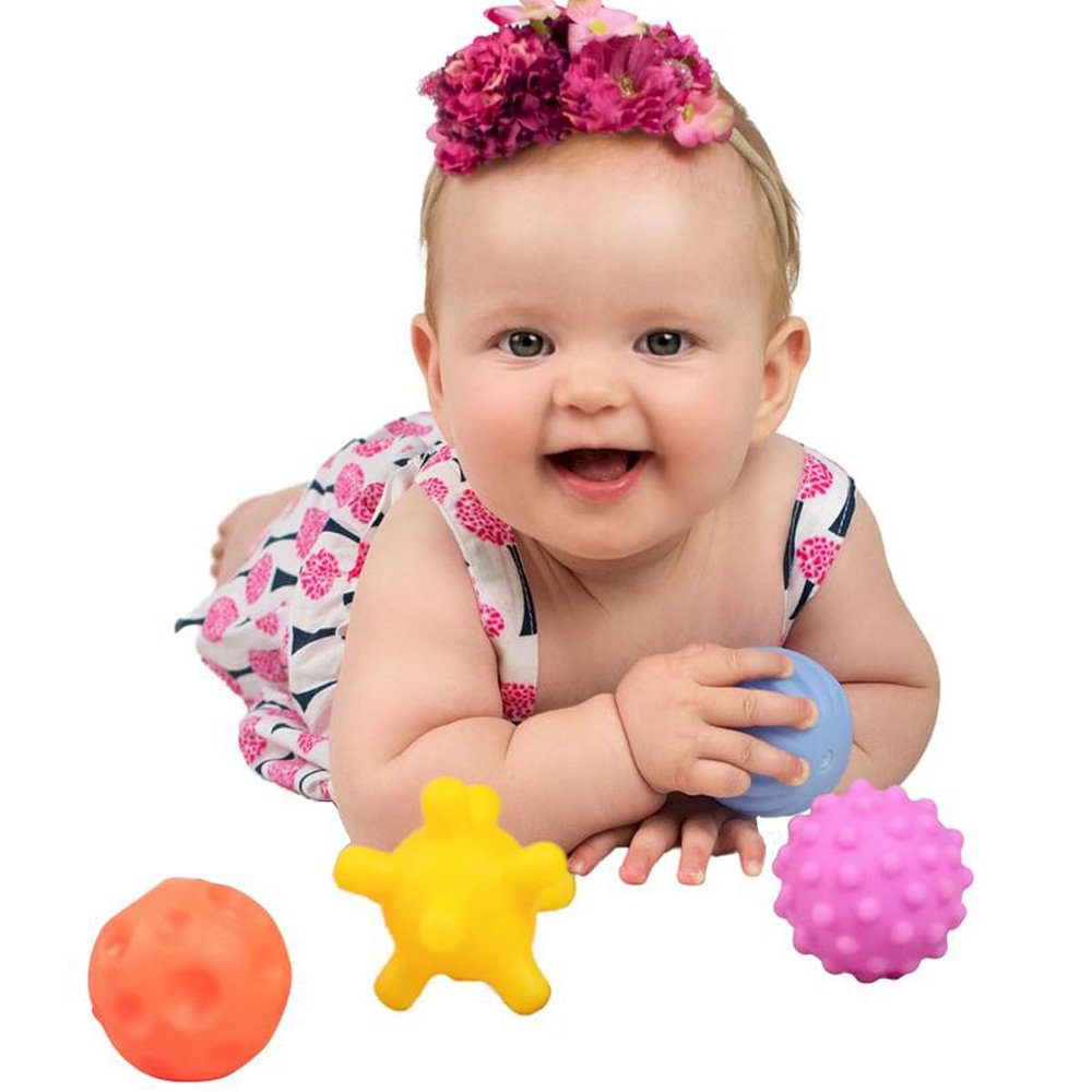 Soft Sensory Balls 4PCS 6M+ Smily Play