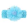 AIMAOMI Baby Girl Headbands with Bows Baby Girl Bows Baby Nylon Headbands, Stretchy Knot Hair Bows, Double Layer (Sky Blue, One Size) view 1