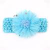 AIMAOMI Baby Girl Headbands with Bows Baby Girl Bows Baby Nylon Headbands, Stretchy Knot Hair Bows, Double Layer (Sky Blue, One Size) view 2
